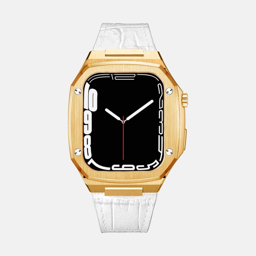 45MM Gold Luxury Edition Case- Leather Strap