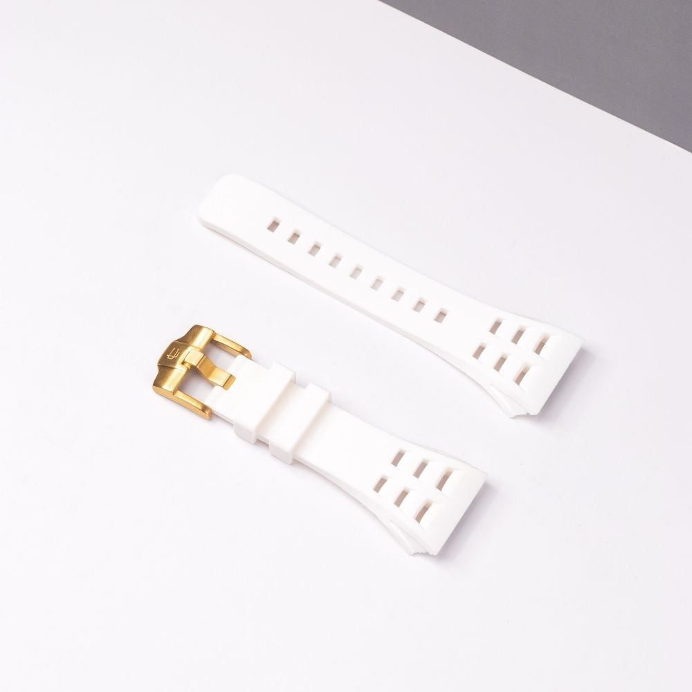 SILICONE STRAP OF SPORT LUXURY CASE 44&45MM- GOLD BUCKLE