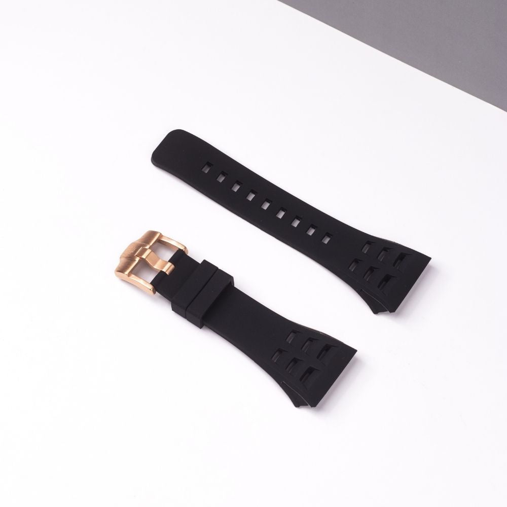SILICONE STRAP OF SPORT LUXURY CASE 44&45MM- ROSEGOLD BUCKLE