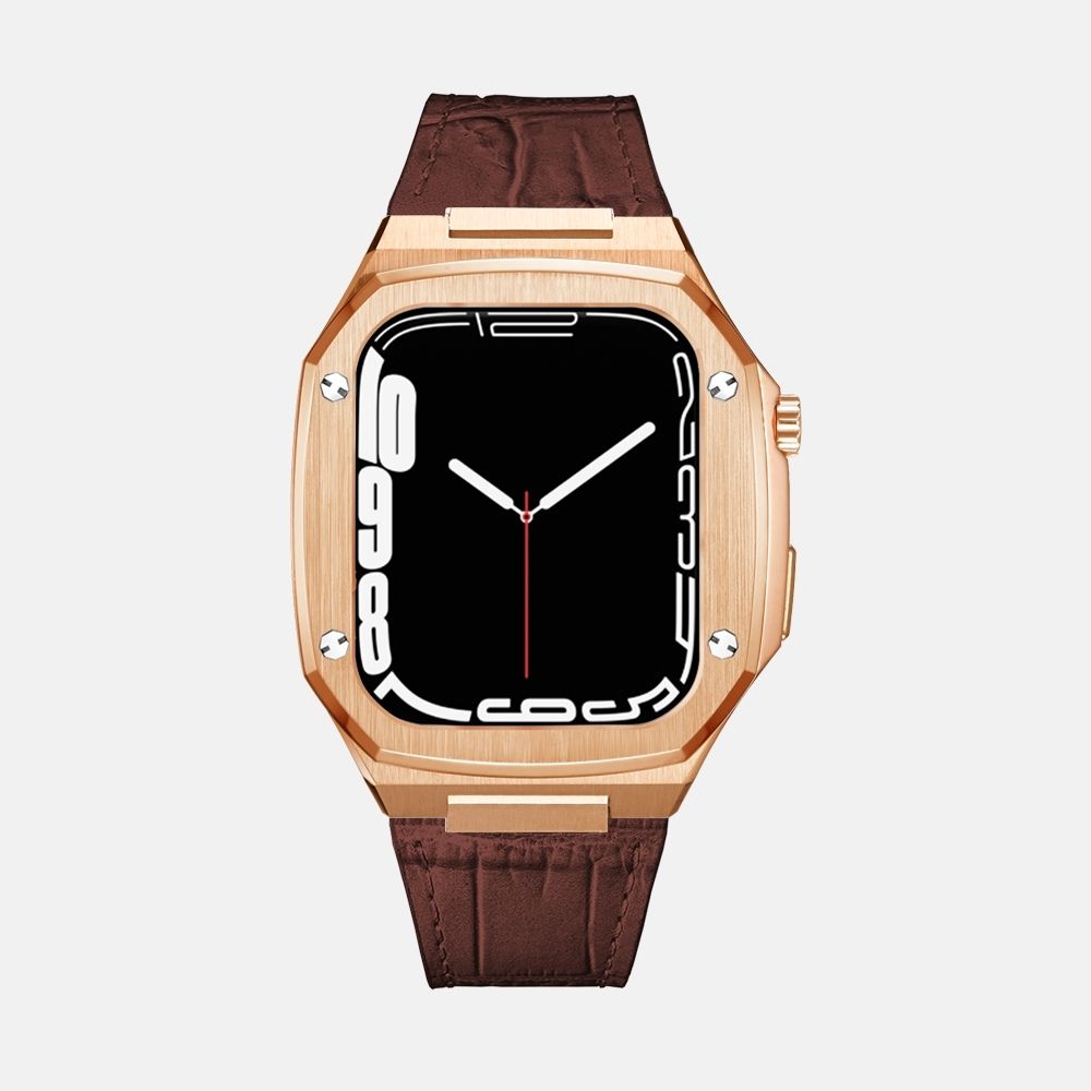 45MM Rosegold Luxury Edition Case- Leather Strap