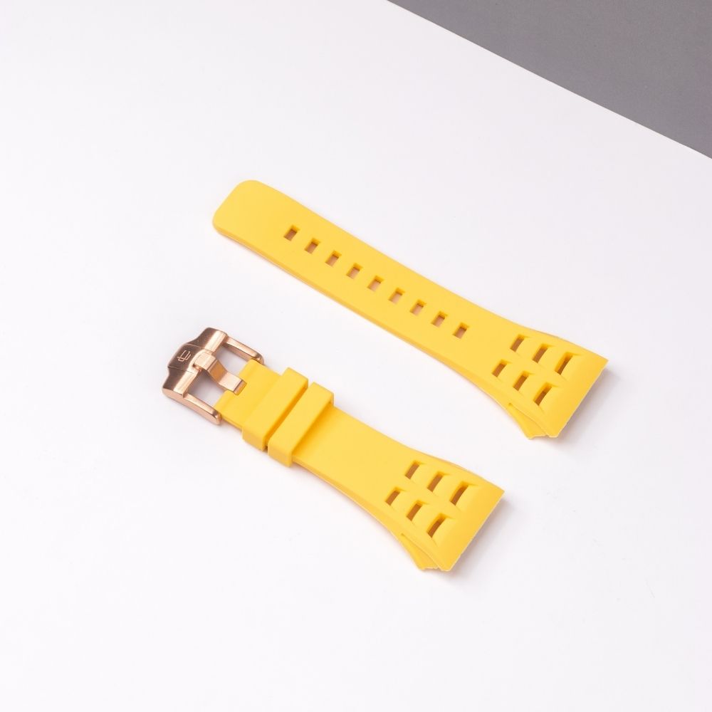 SILICONE STRAP OF SPORT LUXURY CASE 44&45MM- ROSEGOLD BUCKLE