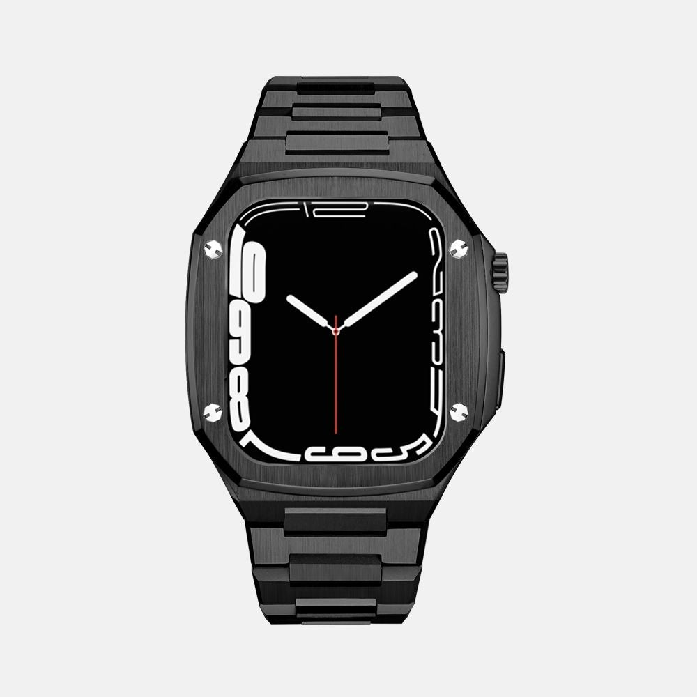 45MM Black Luxury Edition Case- Stainless Steel Strap